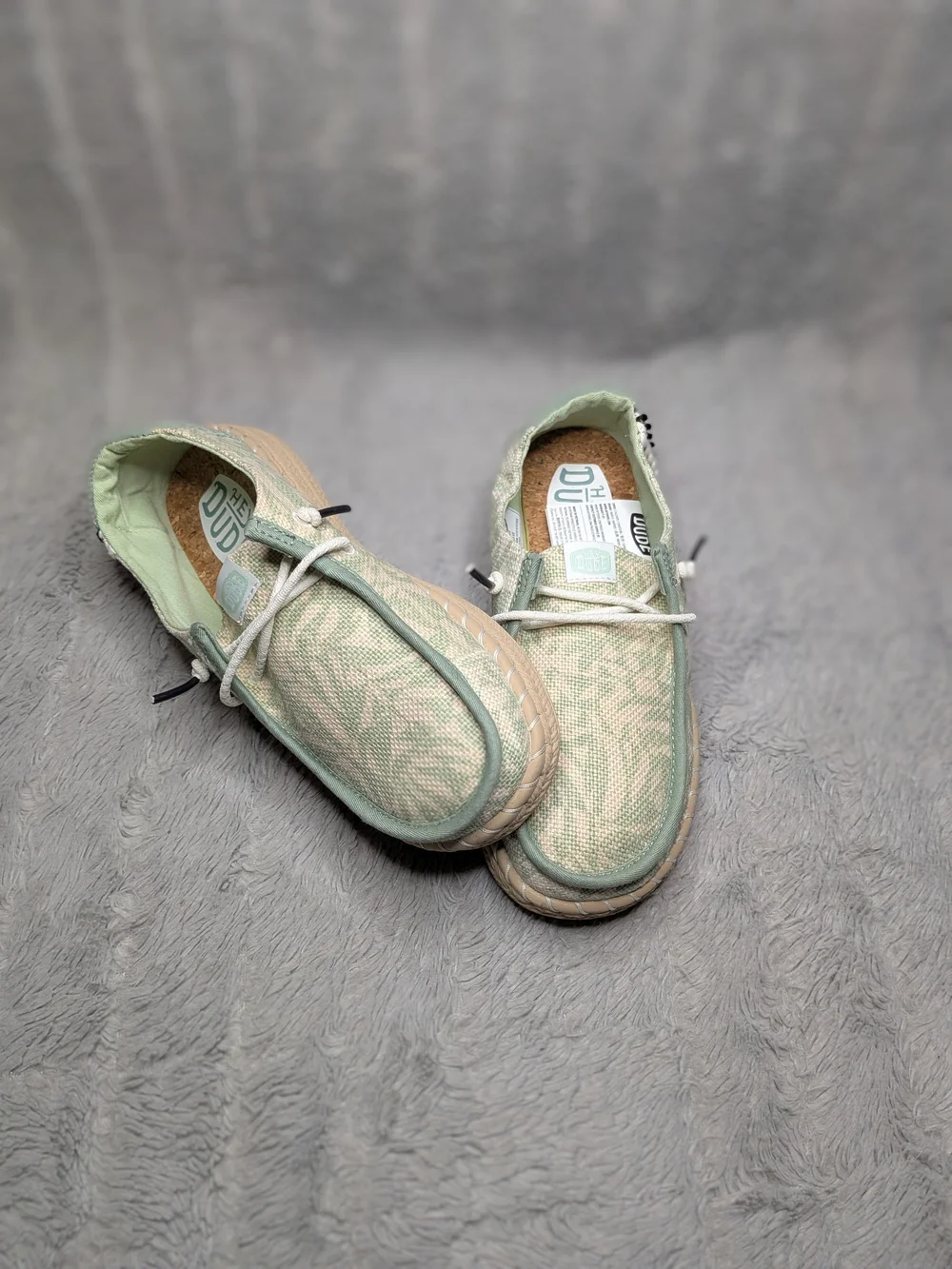 Hey Dude Women's Wally Mint Green Slip-On Shoes Women's Size 5